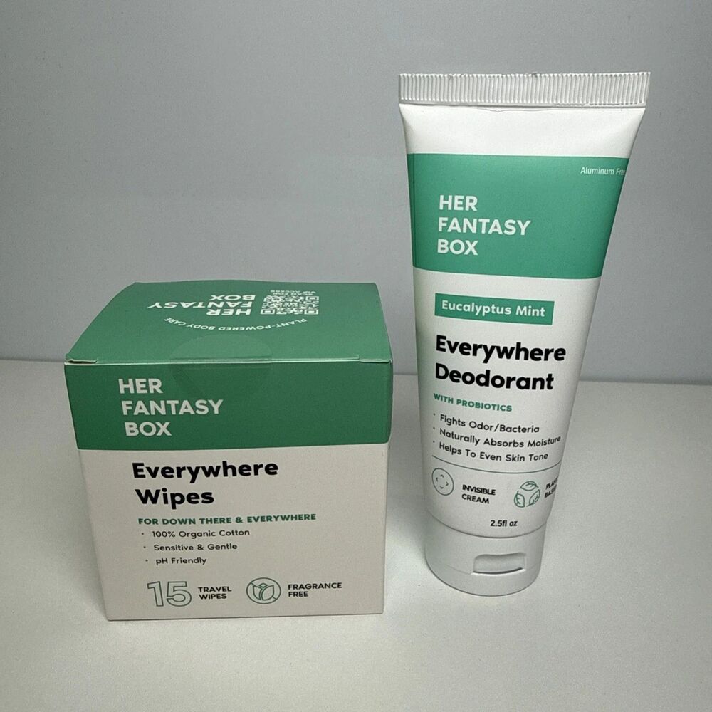 Her Fantasy Box Everywhere Deodorant & Her Fantasy Box Everywhere Wipes, Bundle